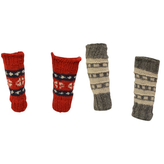 Winter 100% Wool Leg Warmers Hand Knit Warm Chic Comfy Fleece Lined P10 and P15