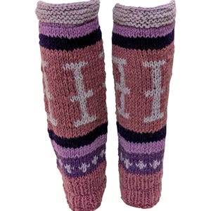 Hand Knit Wool Leg Warmers: Fleece Lined Winter Wear