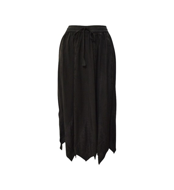 Womens Ladies Boho Gypsy Gothic Embroidered Handkerchief Maxi Skirt Freesize Up To 16