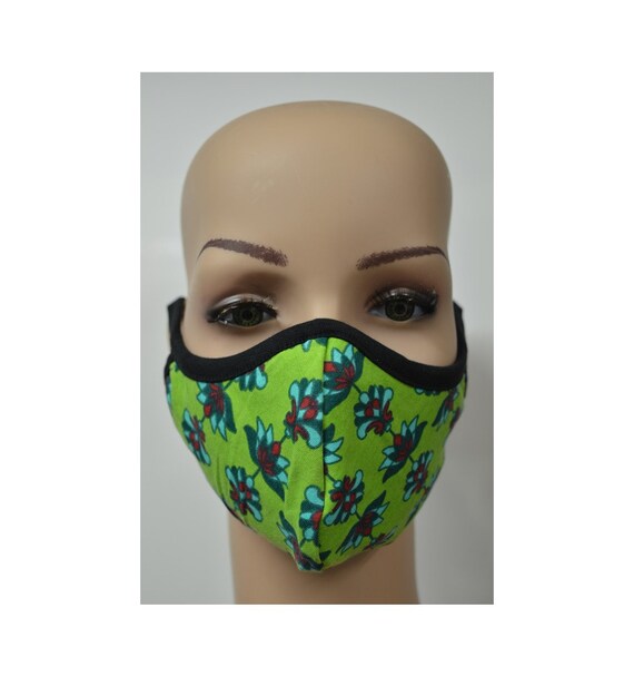 Handmade Organic Cotton Recycled Reusable Face Masks Paisley Print Sustainable Fabric Reversible Covering Below Cost