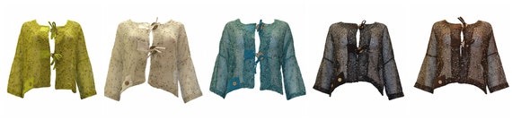 Crochet Style Crop Cardigan Boho Button Knit Mesh Shrug Free Size Up To 26