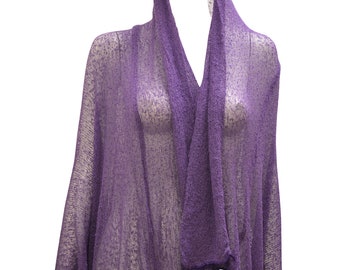 Womens Knit Shrug Boho Crochet Hood Cardigan Long Cover up Top Free Size 14-20