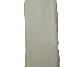 Retro A-line Embroidered Boho Wrap-around Maxi Skirt Free Size