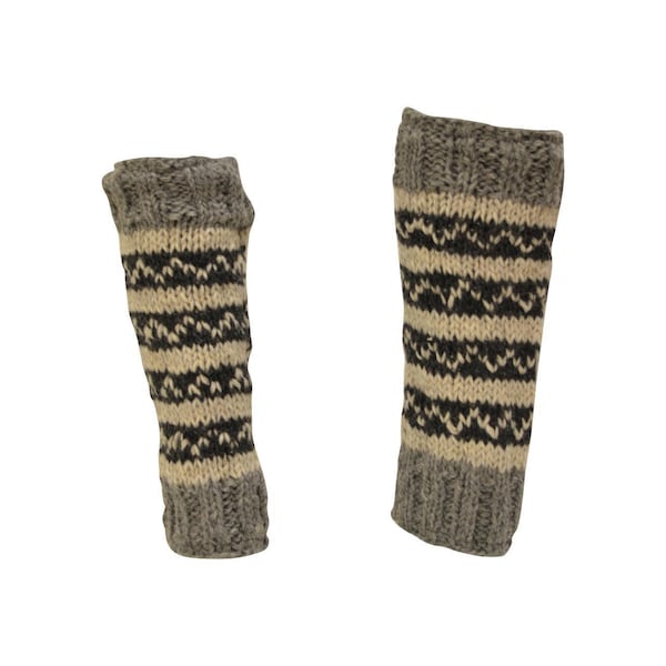 Winter 100% Wool Wide Leg Warmers Hand Knit Warm Chic Comfy Fleece Lined P26