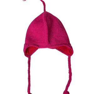 Gorro de lã tricotado à mão: gorro de inverno unissex com forro de lã