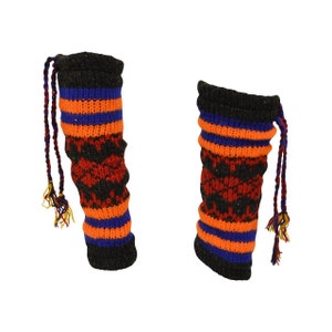 Winter 100% Wool Wide Leg Warmers Hand Knit Warm Chic Comfy Fleece Lined P7