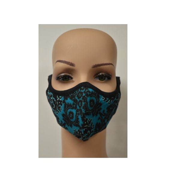 Handmade Organic Cotton Recycled Reusable Face Masks Retro Floral Print Sustainable Fabric Reversible Covering Below Cost