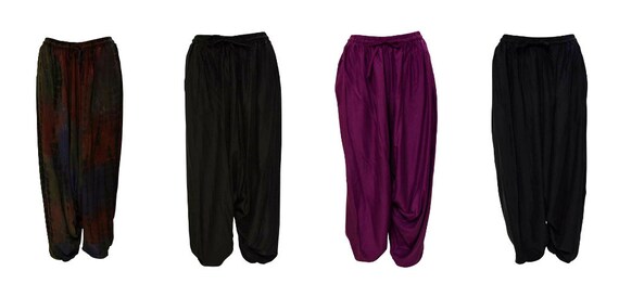Womens Ladies Boho Hippie Loungewear Low Crotch Hippie Relaxed Harem Pants Freesize Up To 20