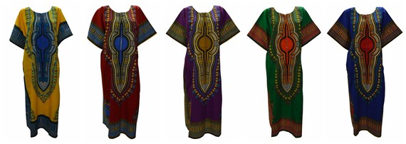 Womens Ladies Cotton Boho Hippie Loungewear Kaftan Abstract Batik Print Long dress Freesize up to 24