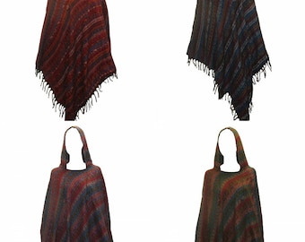 Recycled Poncho | Unisex Sustainable Ethnic Style Cape Free Size Up To 32