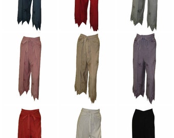 Bestickte Viskose Taschentuch Saum Hose: Boho Wickelhose