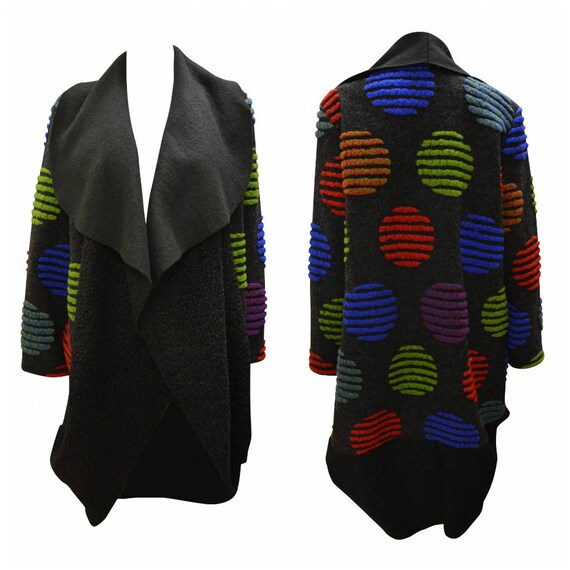 Womens Waterfall Cardigan Warm Asymmetrical Long Sweater Free Size Up To 20