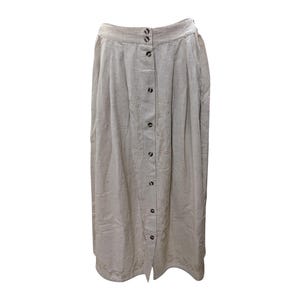 Womens  Button Fastening Embroidered Adjustable Skirt UK Size 16 /18 Fawn