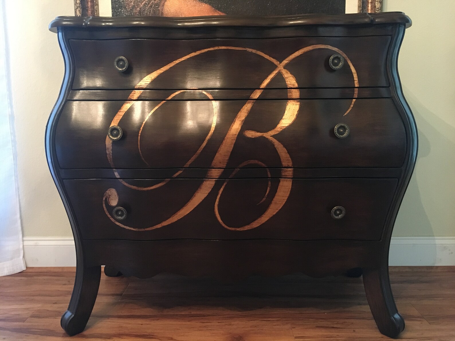 Monogrammed Dresser Chest of Drawers Whimsical Furniture Etsy