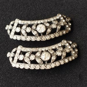 GEORGIAN SHOE BUCKLES, shoe buckle pair, regency shoe buckles, regency shoe ornaments, paste shoe ornaments, regency ball, jane austen
