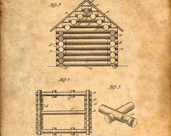 Lincoln Logs Patent Print - Patent Art Poster