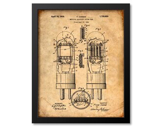Vacuum Tube Poster Print Vacuum Tube Wall Art Science Teacher Gift Engineer Gift