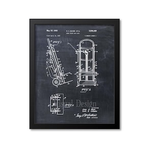 Hand Truck Patent Print Lift Wall Art Warehouse Loading Dock Forklift