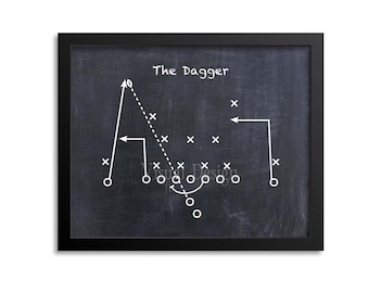 The Dagger Football Play - Football Art - Philadelphia Eagles - Football Poster - Sports Art - Football Play Print