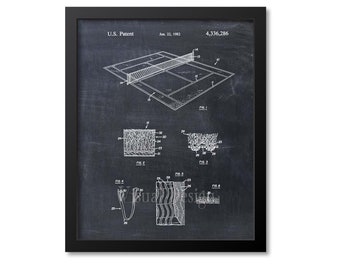 Tennis Court Patent Print, Tennis Print, Tennis Court Art Print, Tennis Poster, Tennis Art, Tennis Gift