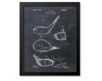 Golf Gift Patent Print, Golf Art Print, Golf Wall Art, Golf Gift