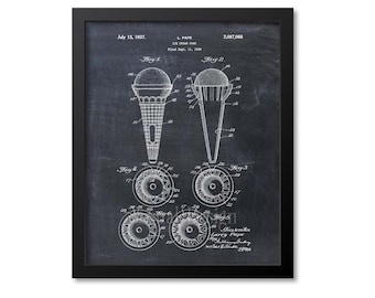 Ice Cream Cone Patent Print Wall Art