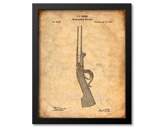 Burnside Carbine Patent Print - Patent Art Print - Patent Poster - Civil War Rifle - Civil War Art