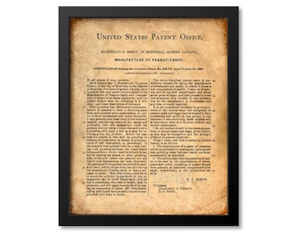 Peanut Butter Patent Print from 1884 - Peanut Butter Wall Art Print Poster - Peanut Candy - Peanut Butter Art - Restaurant Art - Kitchen Art