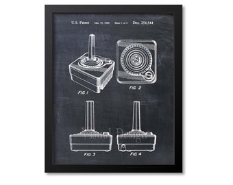 Video Game Patent Print, Gamer Wall Art Print, Gamer Gift, Game Controller