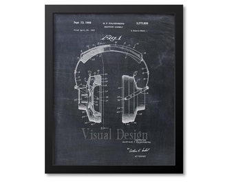 Headphones Patent Print Headphones Art Print