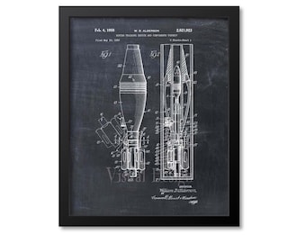 Mortar Shell Patent Print - Military Art