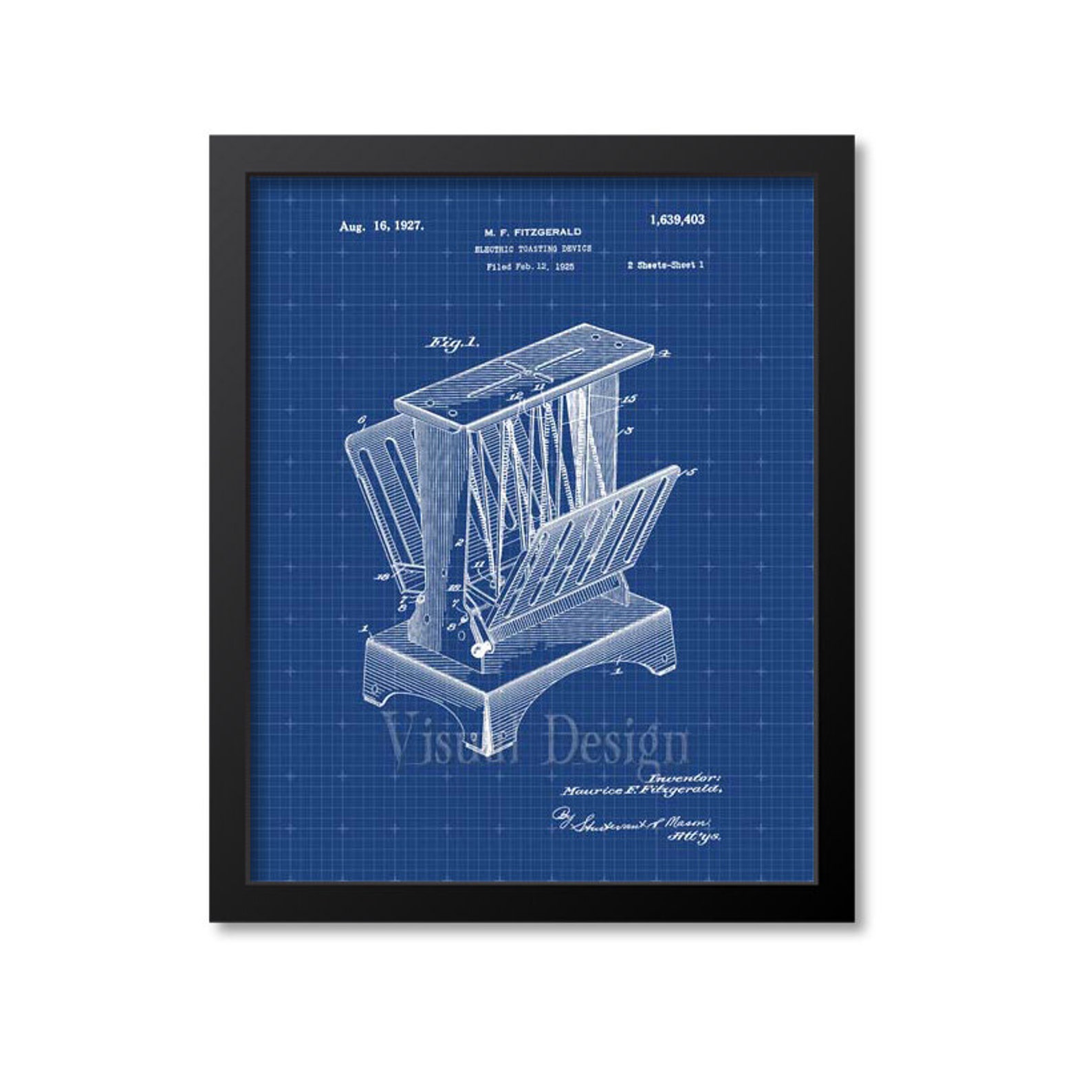 Toaster Patent Print Art Kitchen Wall Art Etsy