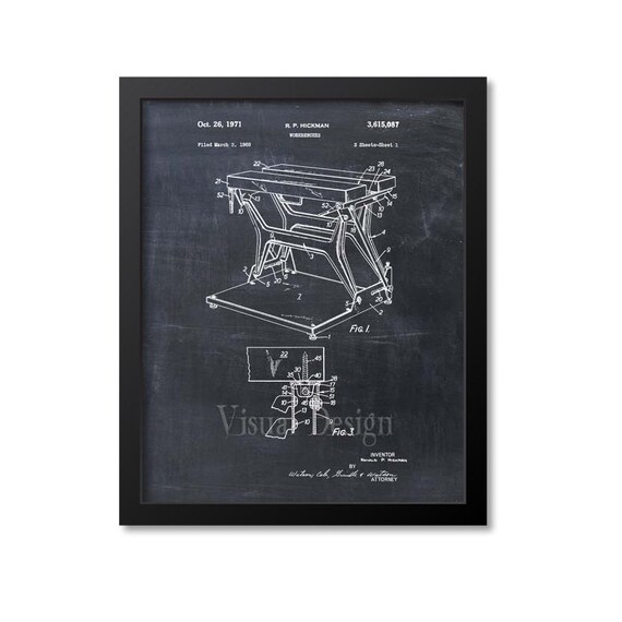 Workmate Workbench Patent Print Wall Art Tools Work Bench Etsy