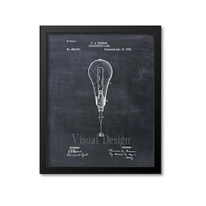 Light Bulb Patent Print Light Bulb Art Print - Etsy