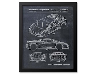 Sports Car Wall Art Patent Print, Auto Patent Wall Art Print, Car Patent Poster, Auto Wall Art Print, Automobile, Muscle Car Wall Art Gift