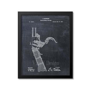 Burnside Carbine Patent Print Art - Civil War Rifle Wall Art