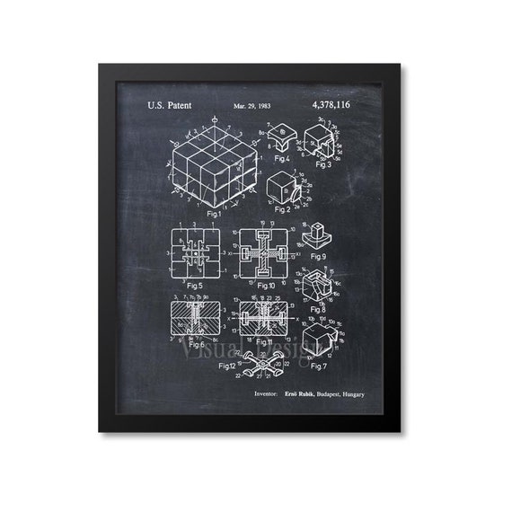 Ready to Print Ruics Cube Vintage #063 Instant Download Rubicks Cube Rubik/'s Cube Patent Print Poster Art
