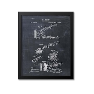Barber Gift, Barber&#39;s Hair Clipper Patent Print, Barbershop Wall Art Print Poster