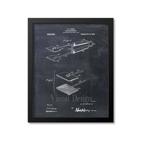 Hair Straightener Patent Print Wall Art - Beauty Poster - Hair Dryer - Beauty Art - Hairdresser - Barber