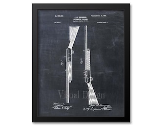 Shotgun Patent Print - Shotgun Patent Wall Art Print - Shotgun Patent Poster - Browning - Rifle
