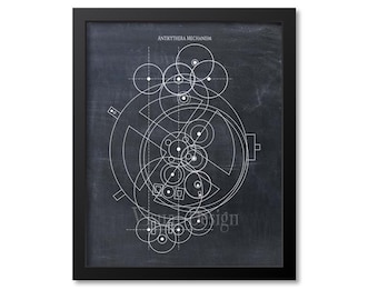 Antikythera Mechanism - Patent Art Print - Patent Poster - Computer Art - Astronomy - Analog Computer - Gears - Science Teacher Gift