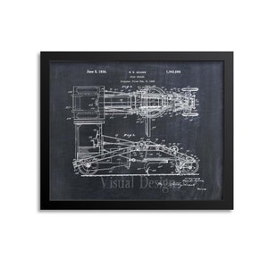 Road Grader Patent Print Art, Road Construction Art, Heavy Equipment Print