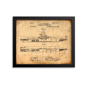 Submarine Patent Print Wall Art - Etsy