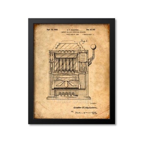 Slot Machine Patent Print, Gambler Gift, Patent Art Poster, Gaming Print, Gaming Poster,Gambling Art,Casino Poster,Casino Art, Gambling Gift