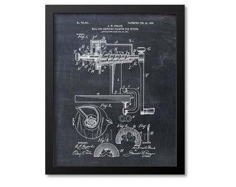 Peanut Butter Machine Patent Print, Peanut Butter Wall Art