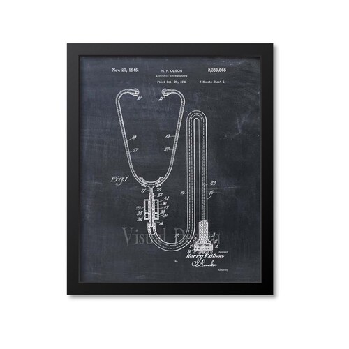 Patent Print of a Stethoscope, Patent Art Print, Patent Poster, Doctor Office, Nurse Gift, Medical Student, Doctor Gift