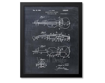 Violin Patent Print Art