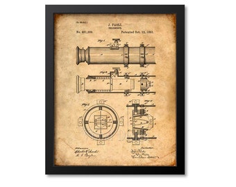 Telescope Patent Print Wall Art