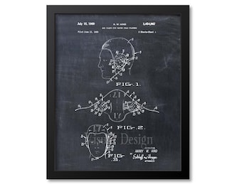 Water Polo Ear Guard Wall Art, Water Polo Patent Art Print, Water Polo Wall Art, Swimming Decor, Swimming Art, Water Polo Coach Gift