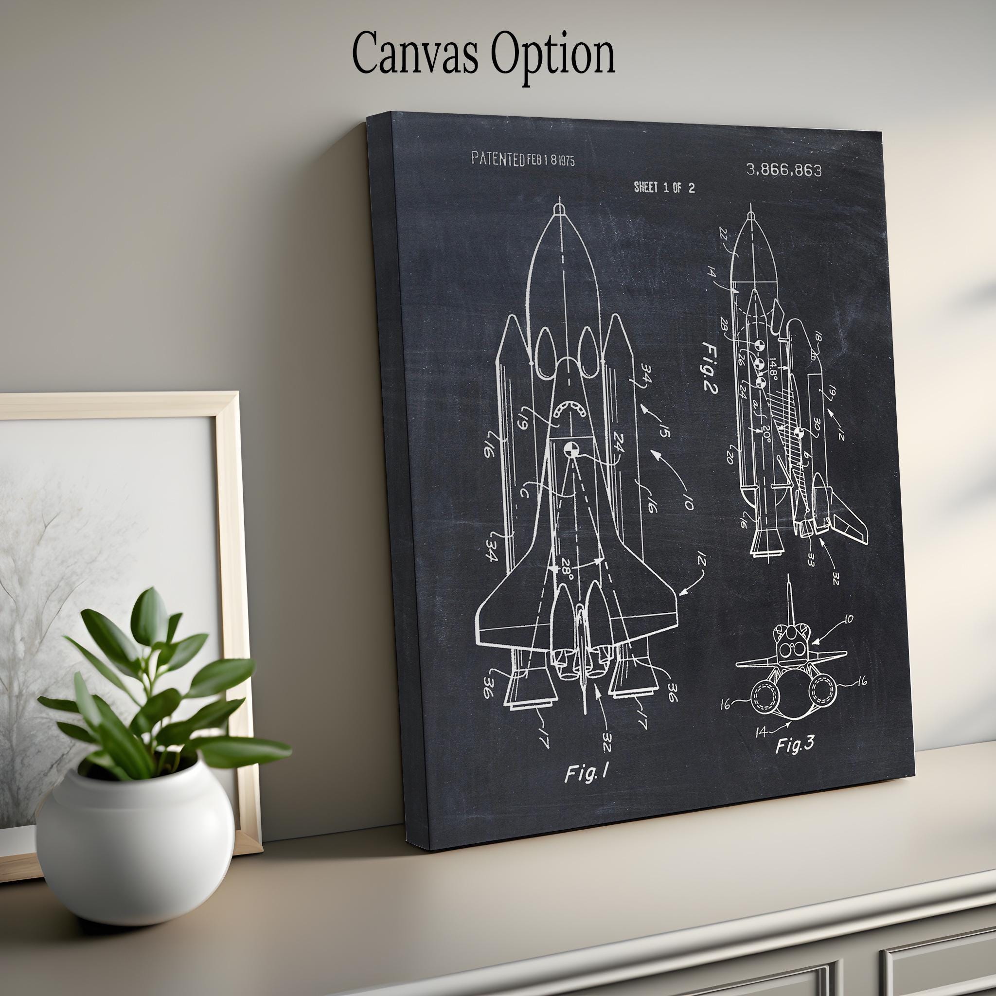 NASA Space Shuttle Patent Print Art - Etsy